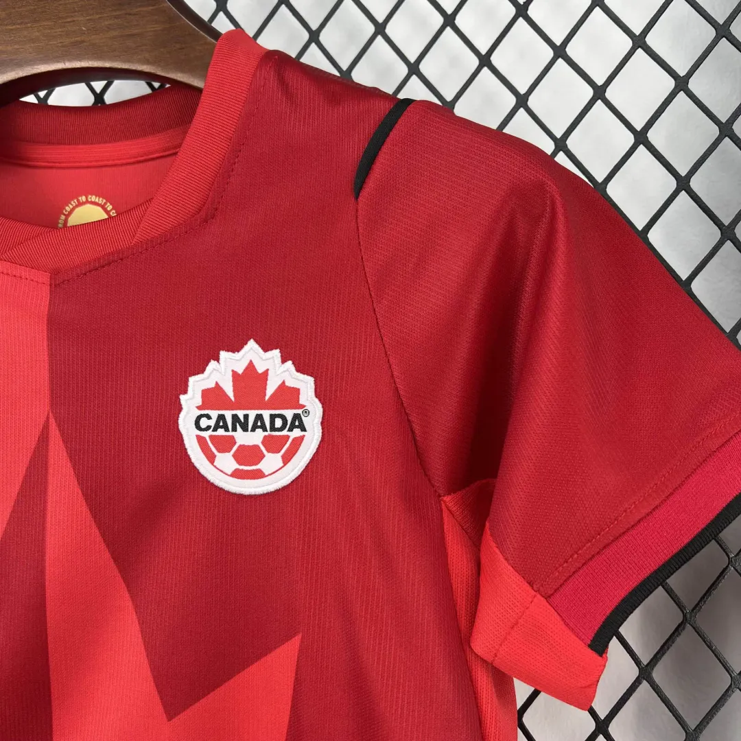 Maillot Kit Enfant Canada Domicile Coupe du Monde FIFA 2026--4