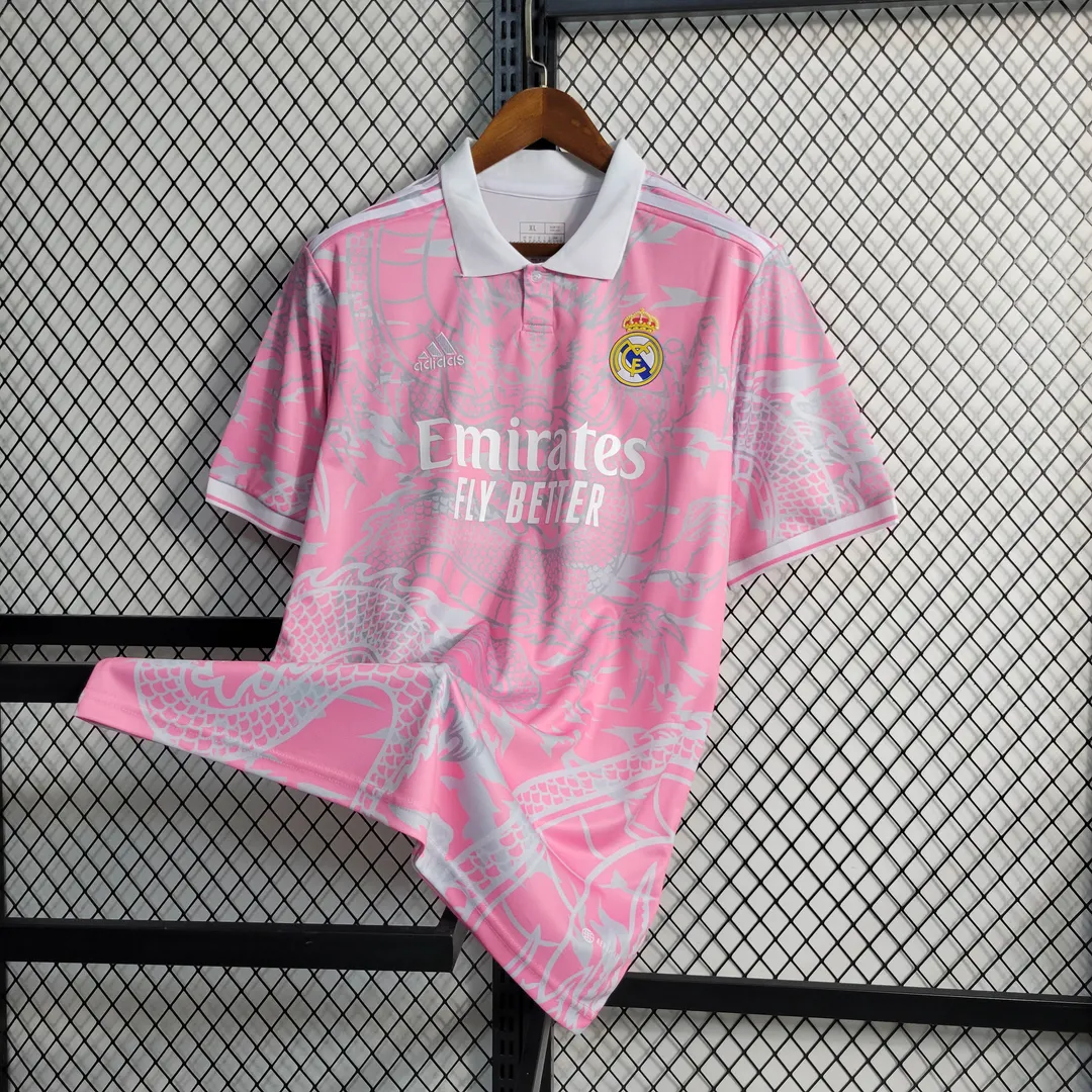 2023/2024 Real Madrid Chinese Dragon Pink Shirt--2