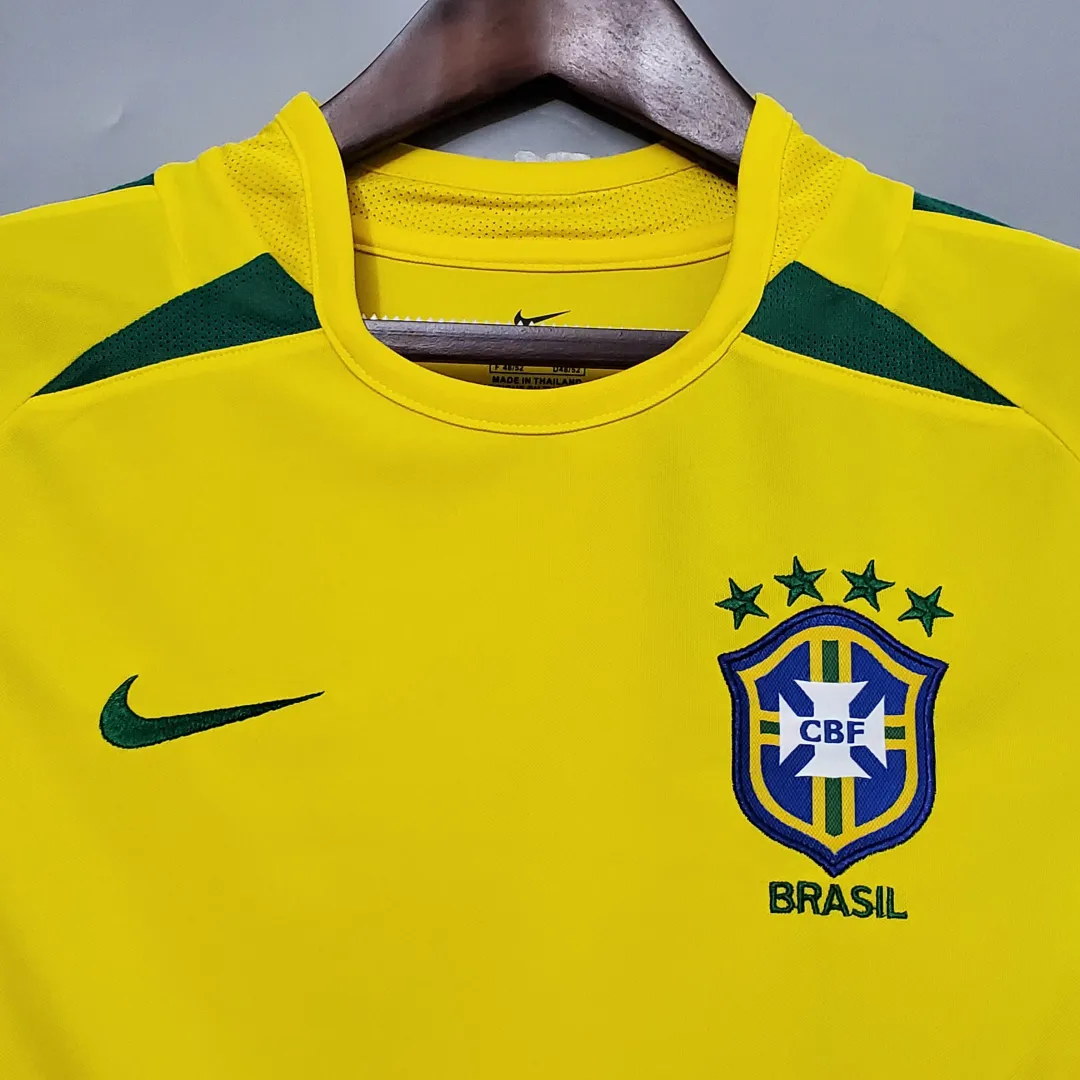 2002 Retro Brazil Jersey Home--2