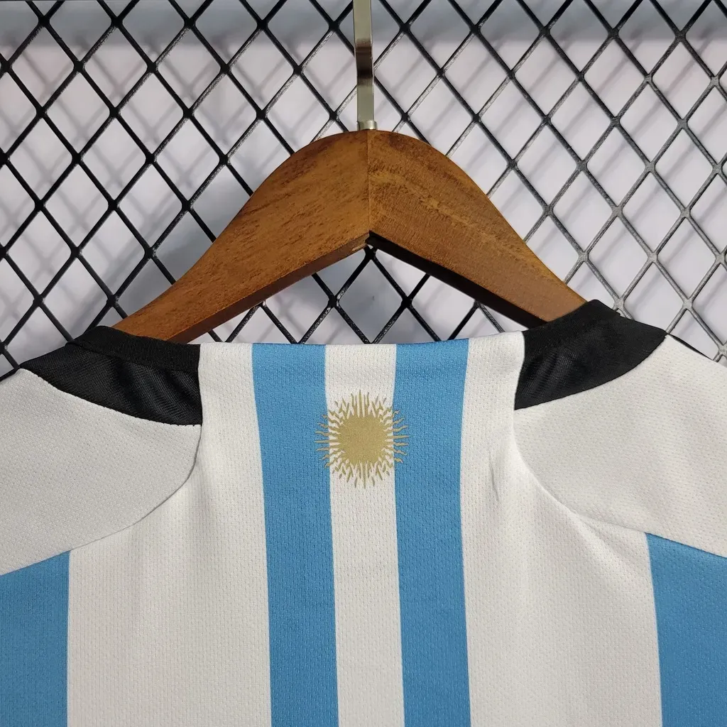 Maglia Argentina Home 2022 Mondiali FIFA--4