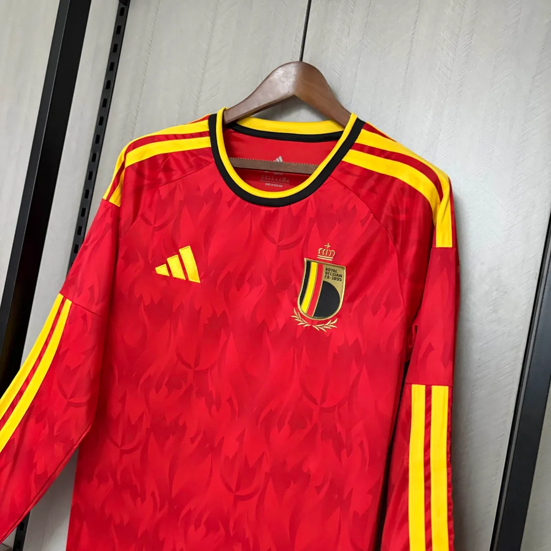 Koszulka Belgii domowa 2026 z długim rękawem--6