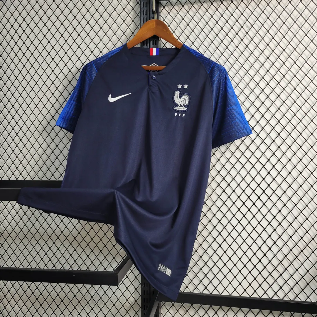 Maillot Retro France Domicile 2018--2