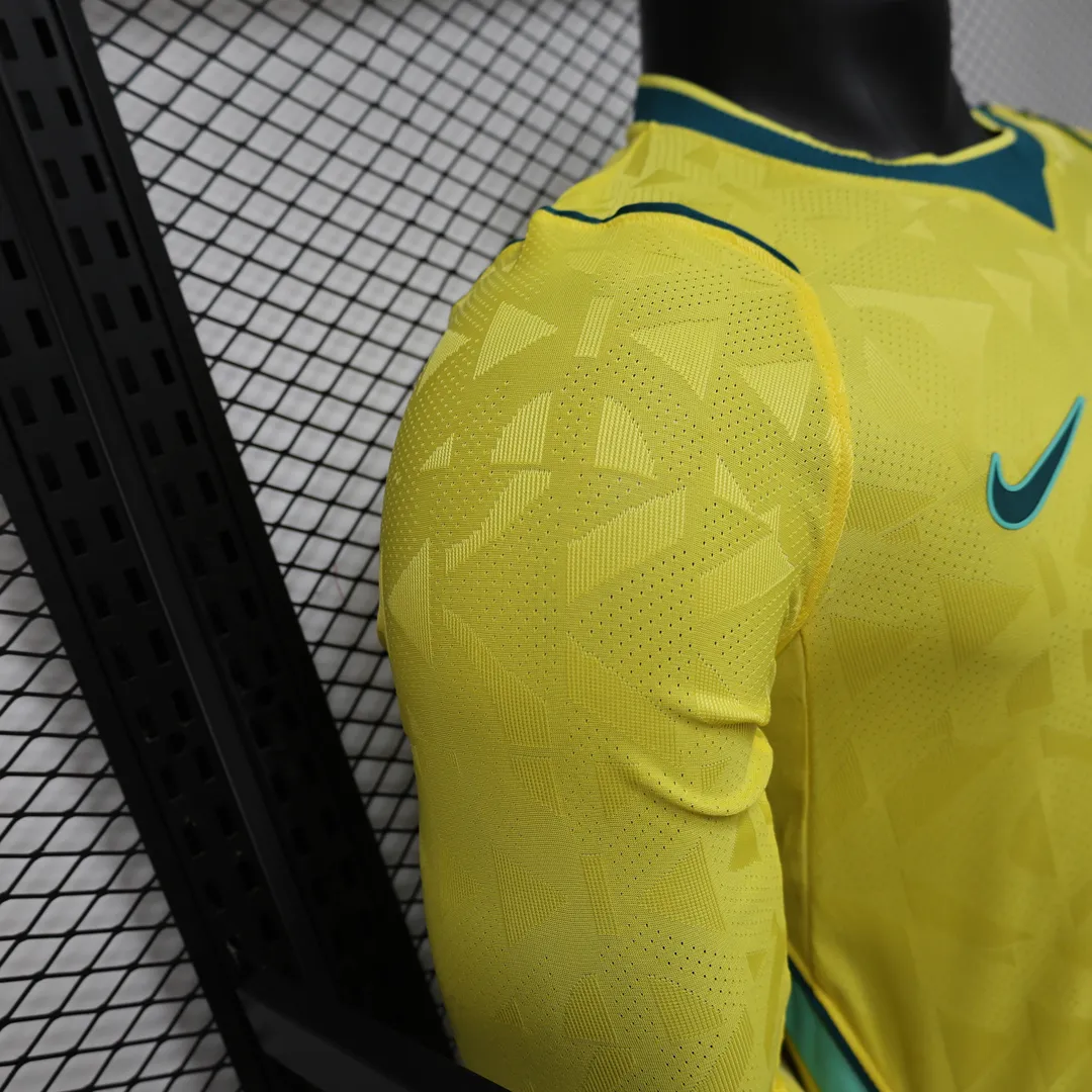 Maillot Brésil Domicile 2026 Version Player Manches Longues--5