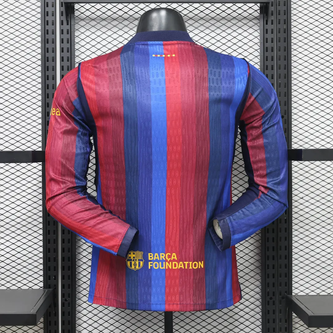 2026/2027 Player Version Long Sleeve Barcelona Home Shirt--1