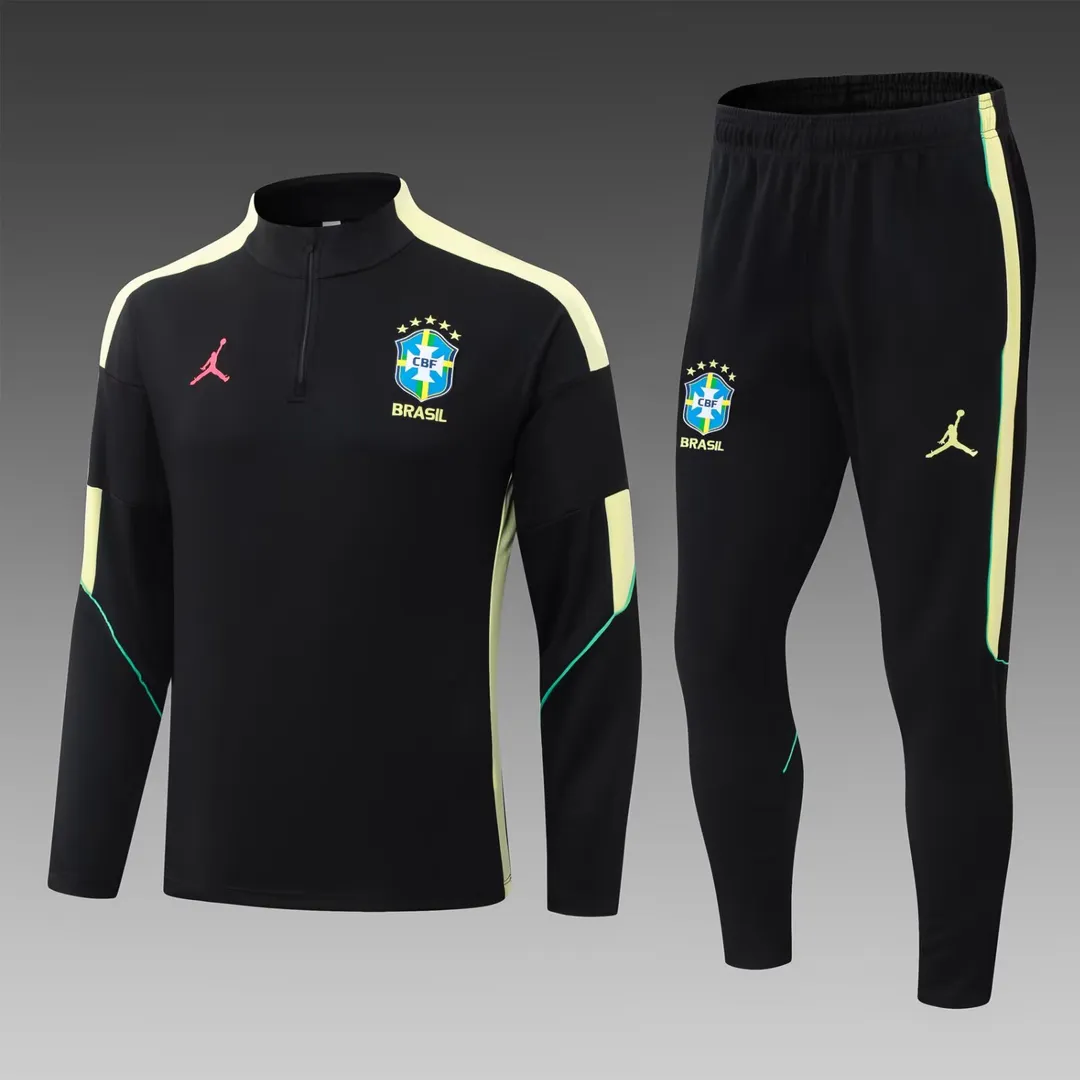 Tuta Allenamento Brasile Mezza Zip 2026 Nera