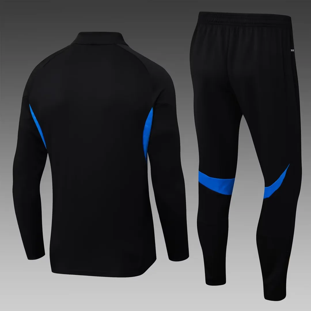 Fato de Treino Manchester United com Meio Fecho 2025/26 Preto--1