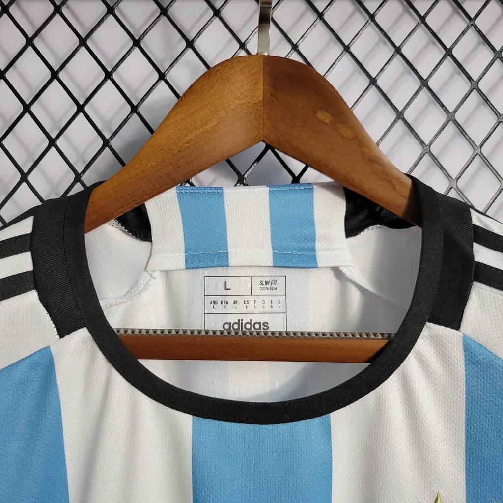 Maglia Argentina Home 2022 Mondiali FIFA--3