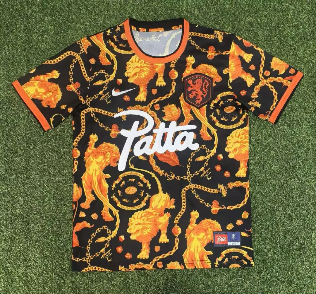 Maillot Pays-Bas 2026 Collaboration Noir et Orange