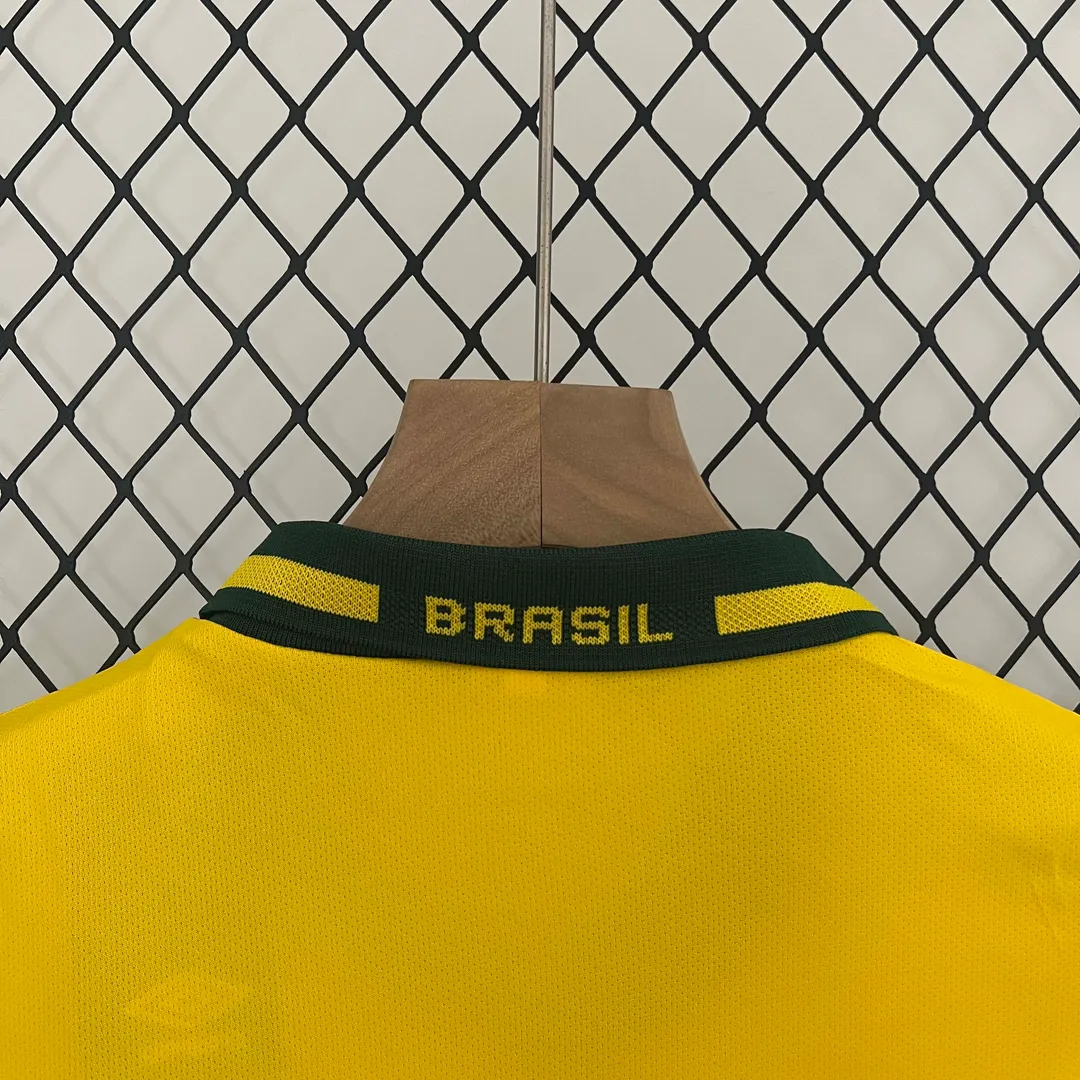 1994 Retro Brazil Home Shirt Kids Size--3