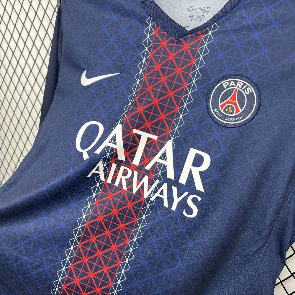 2025/2026 Long Sleeve Psg Paris Saint-Germain Home Shirt--4