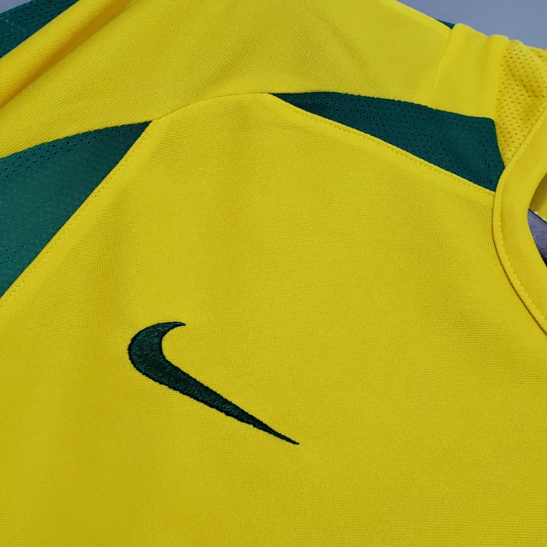 2002 Retro Brazil Jersey Home--3