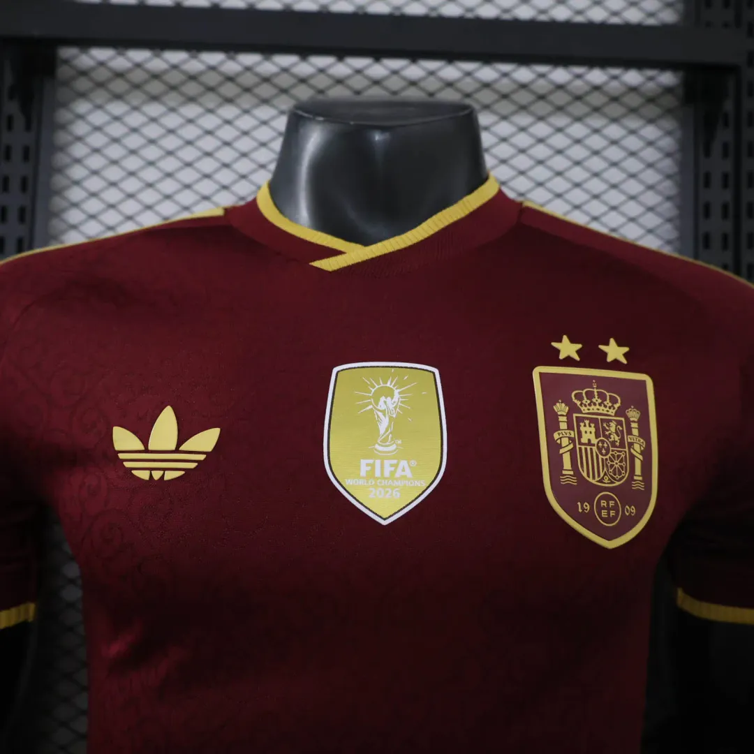 2026 Player Version Spain Special Edition Maroon Shirt--2