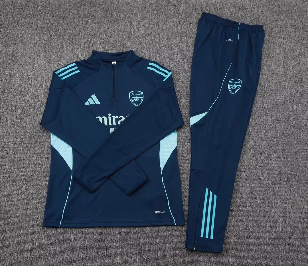 Fato de Treino Arsenal com Meio Fecho 2025/26 Azul-Real--6