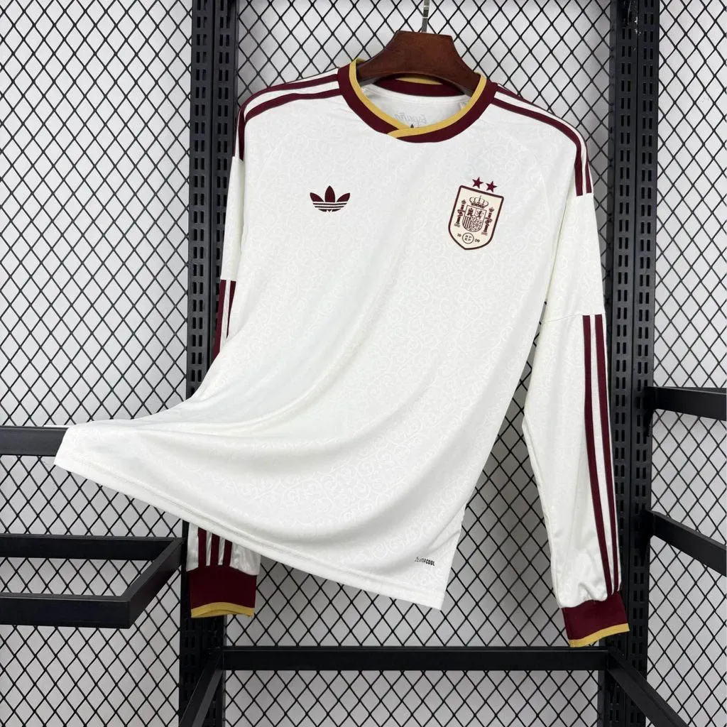 Maillot Espagne Extérieur 2026 Championne Deux Étoiles Manches Longues