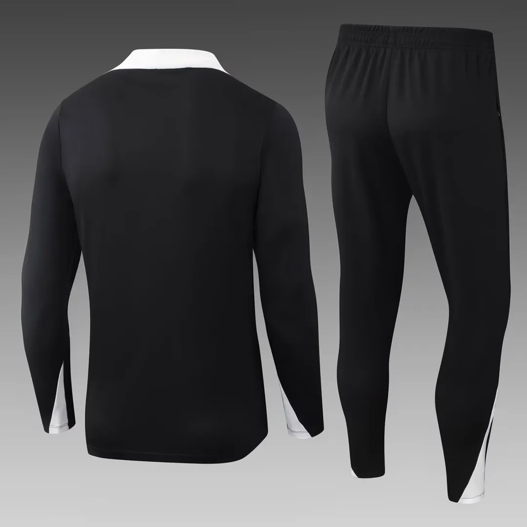 Fato de Treino Chelsea com Meio Fecho 2025/26 Preto--1