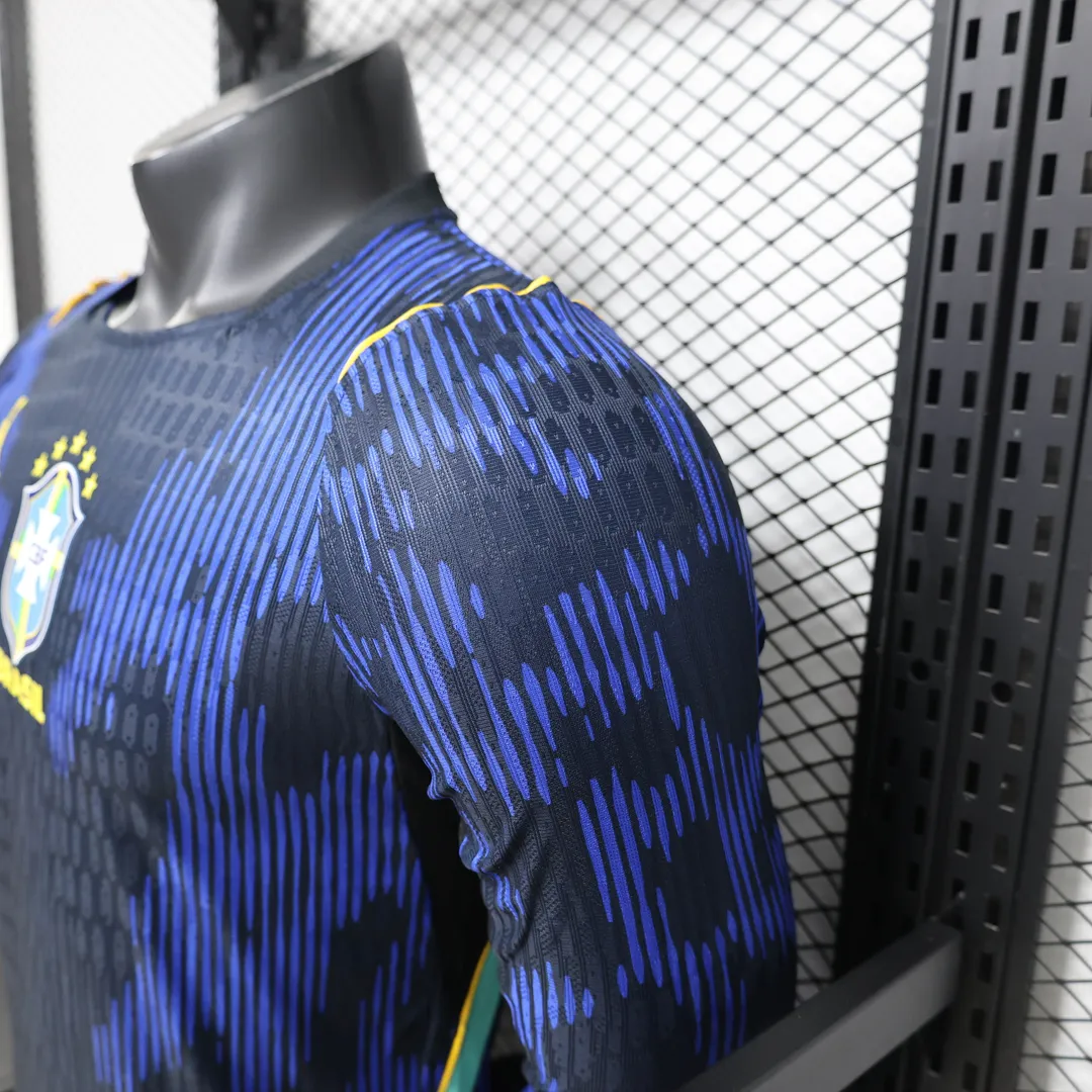 Camiseta Brasil Segunda Equipación 2026 Versión Jugador Manga Larga--6