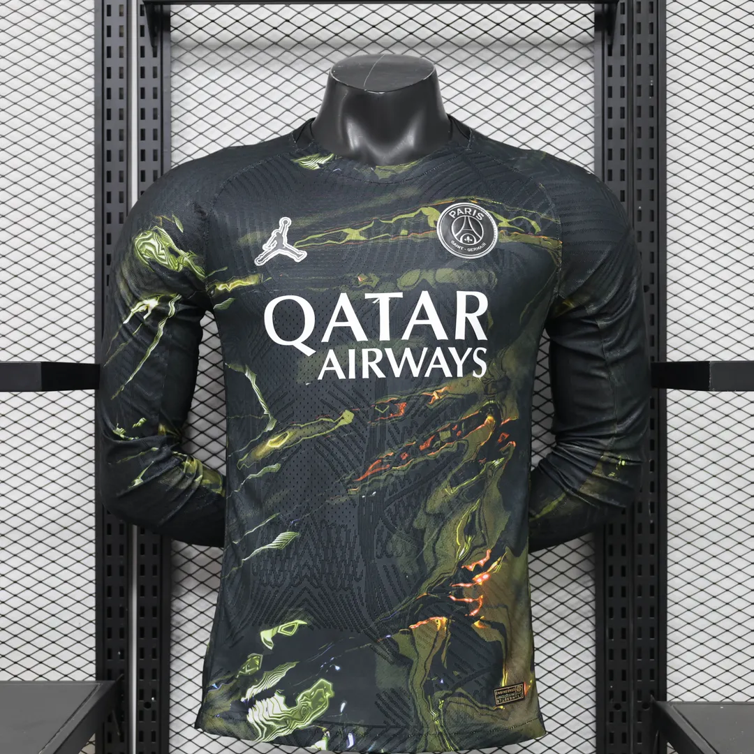 2025/2026 Player Version Long Sleeve Psg Paris Saint-Germain Night Edition Shirt