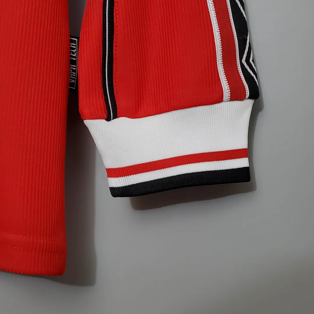1998-1999 Retro Long Sleeve Manchester United Home Shirt--7