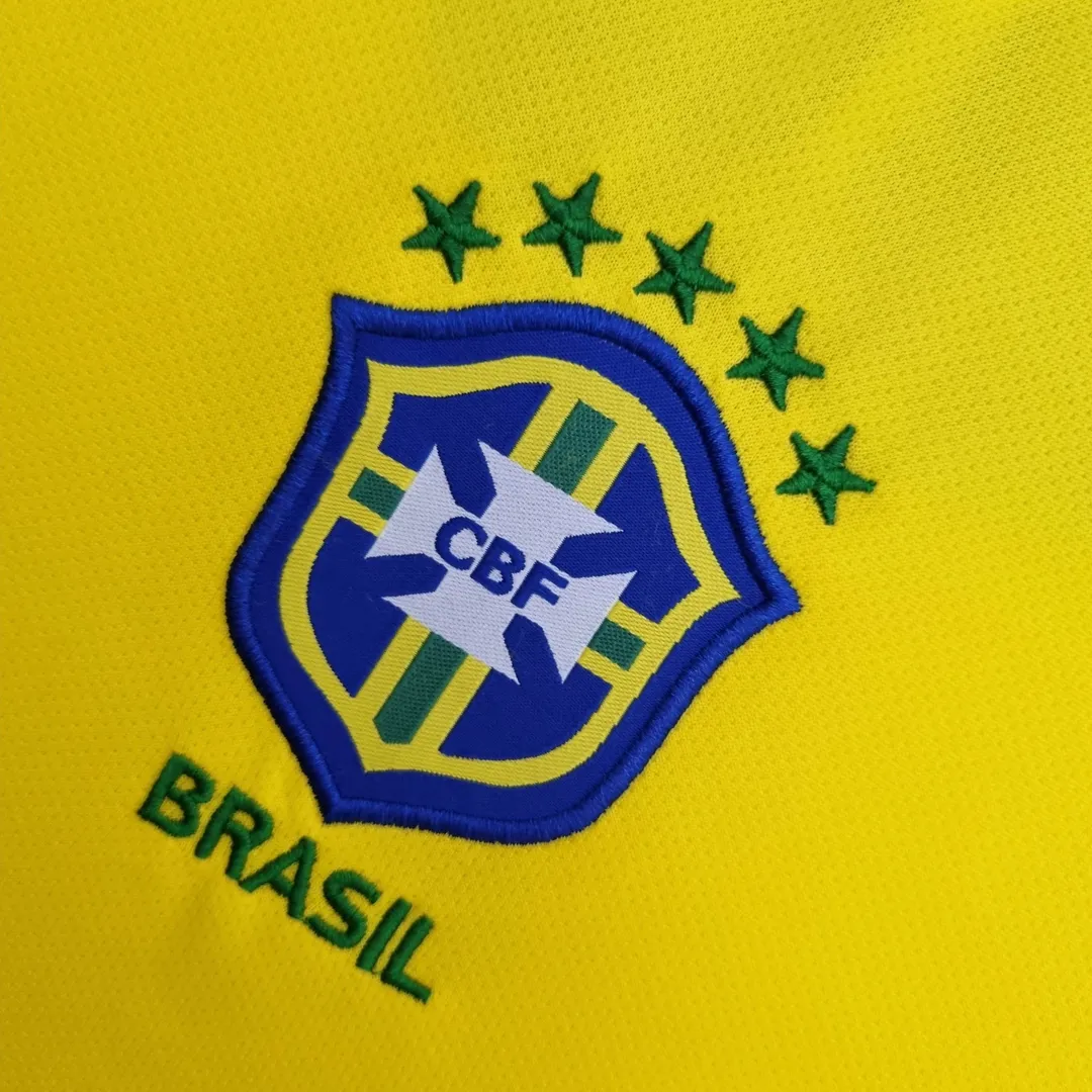 2004 Retro Brazil Home Jersey--5