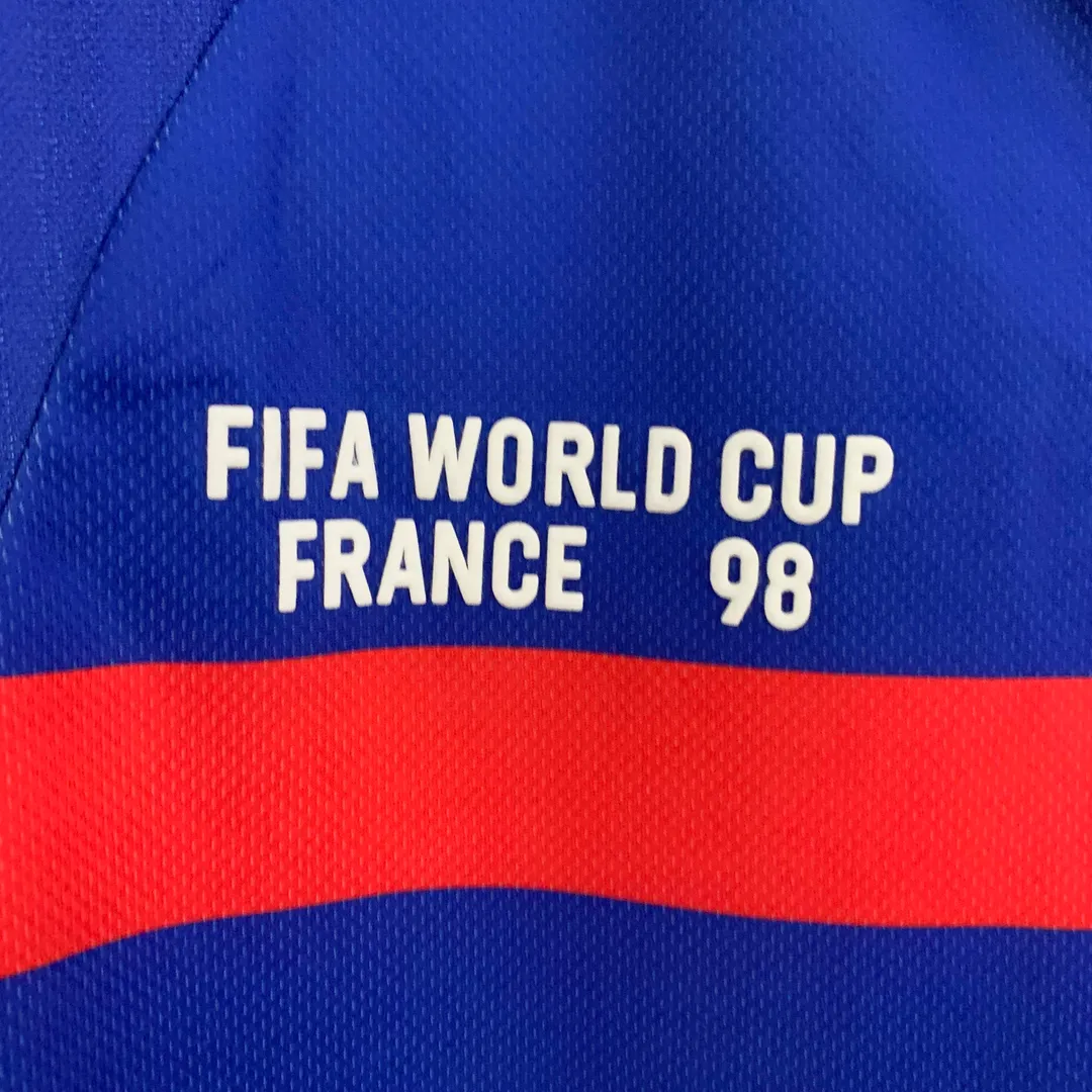 1998 Retro Long Sleeve France Home Shirt--4