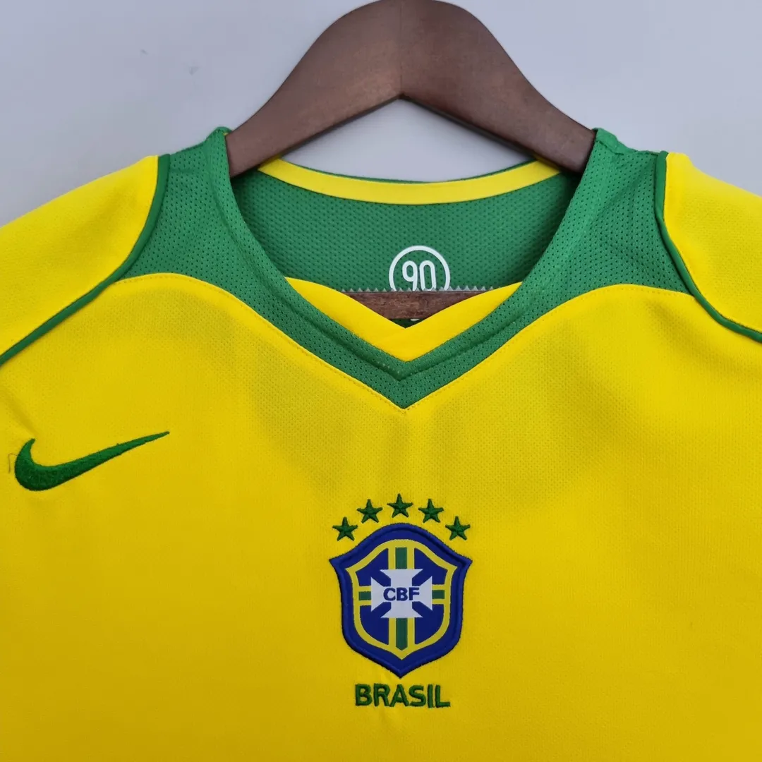2004 Retro Brazil Home Jersey--2