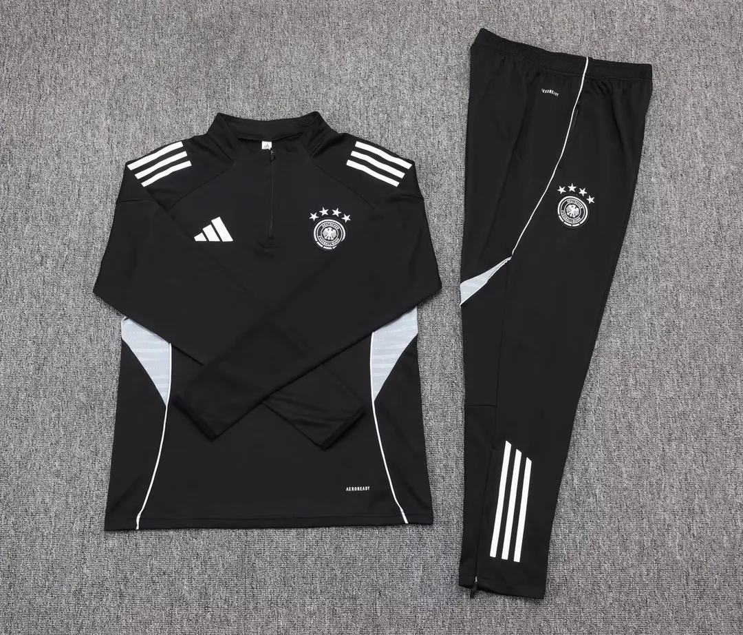 Tuta Allenamento Germania Mezza Zip 2025 Nera--6