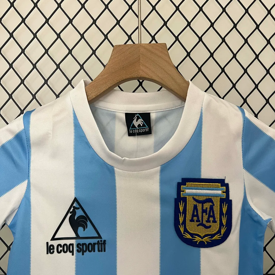 Maillot Kit Enfant Retro Argentine Domicile 1986--2