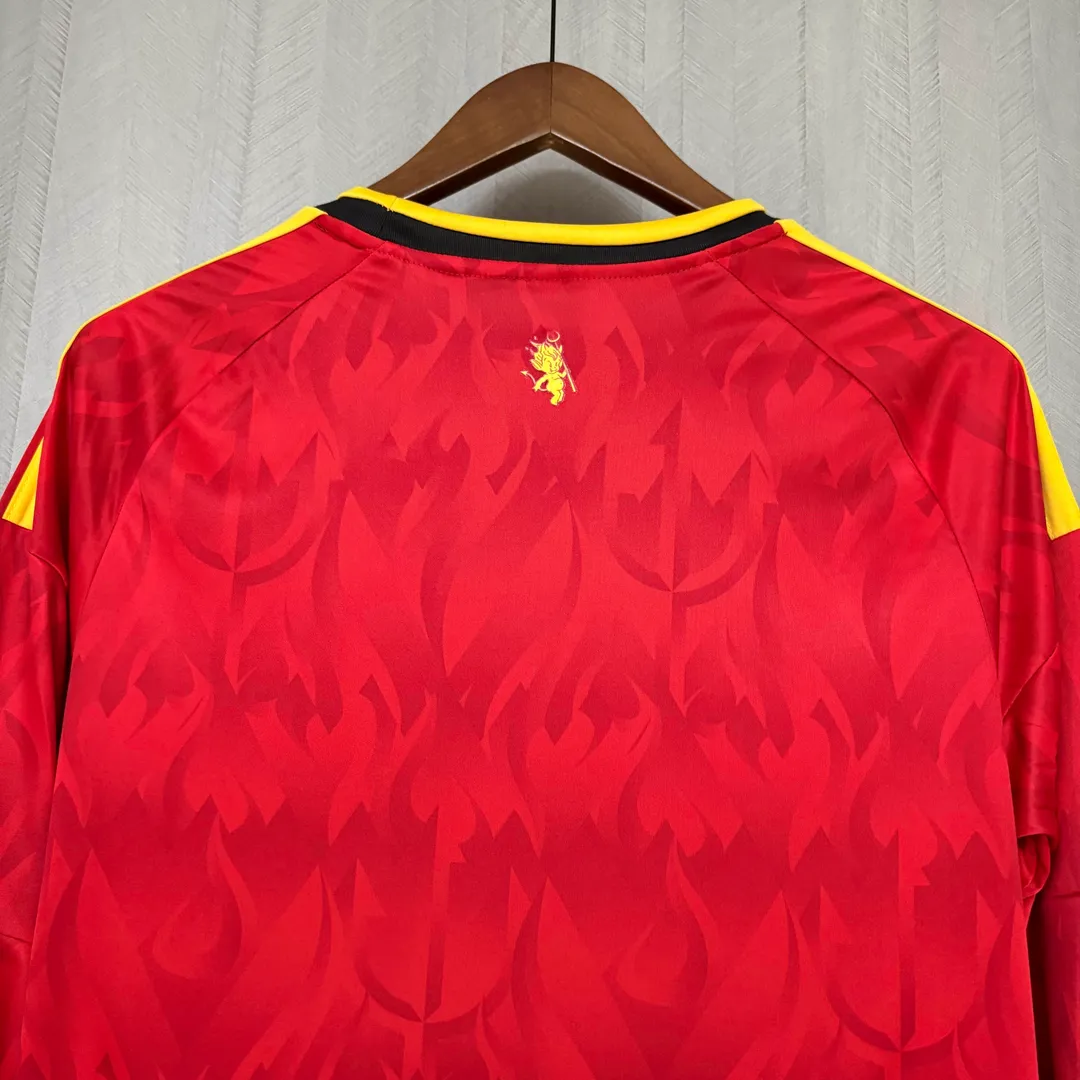 Koszulka Belgii domowa 2026 z długim rękawem--3
