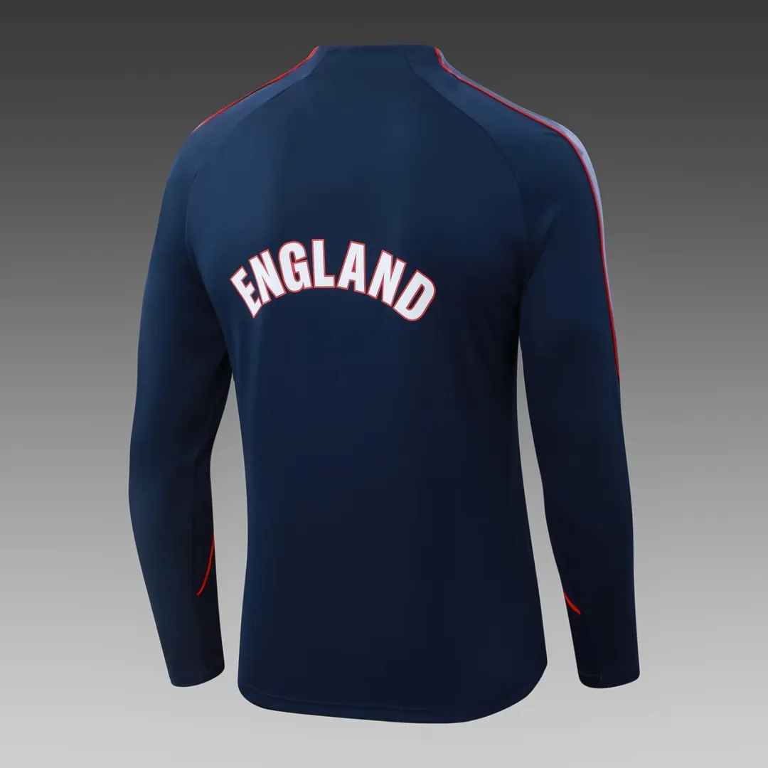 Survêtement Training Angleterre Demi-Zip 2026 Bleu Roi--3