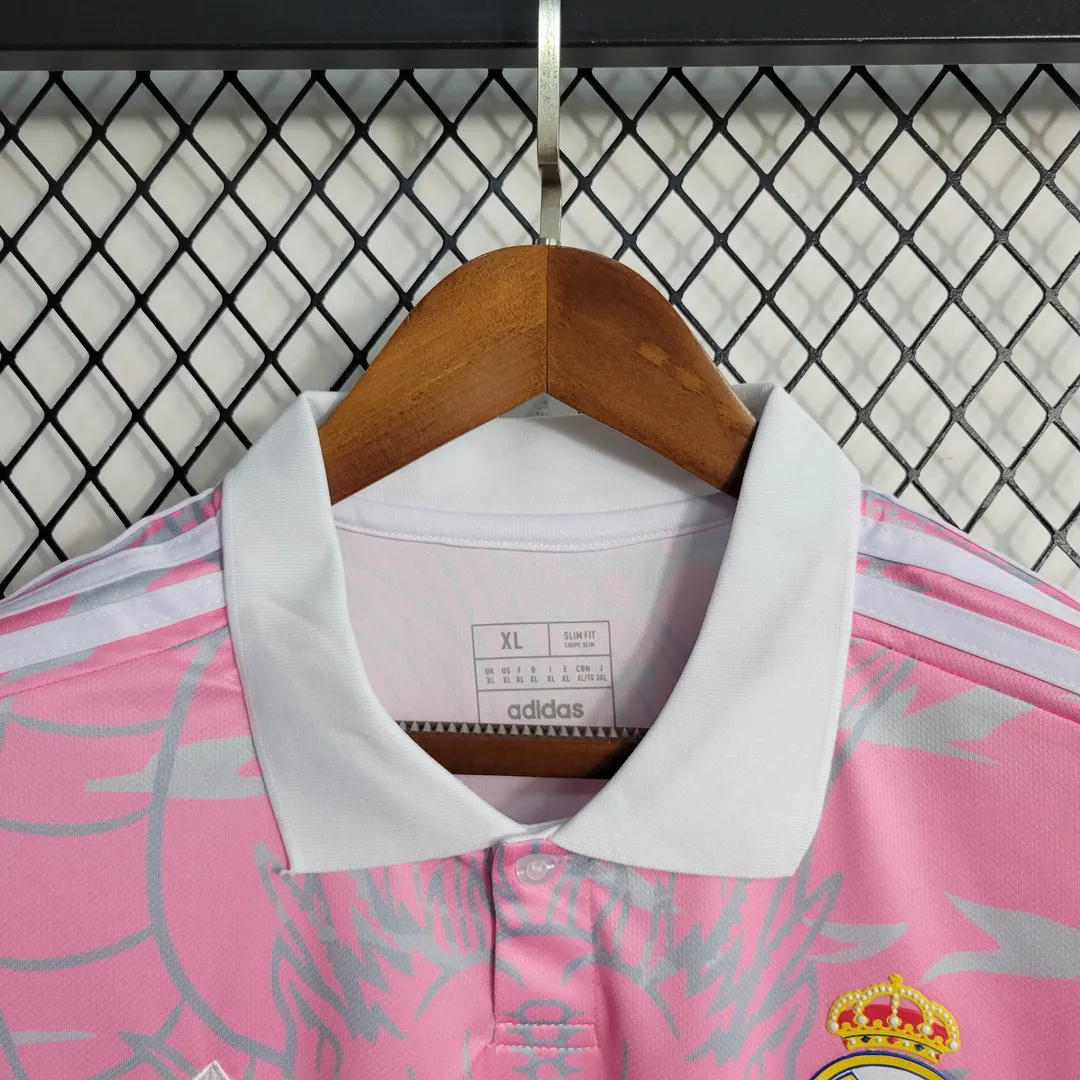 2023/2024 Real Madrid Chinese Dragon Pink Shirt--6