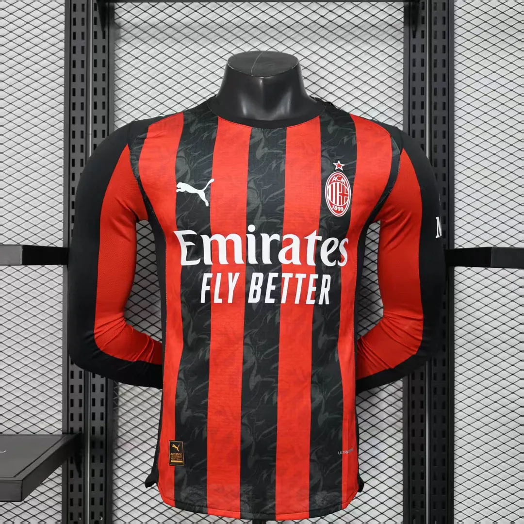 Koszulka AC Milan domowa 2025/26 wersja zawodnicza z długim rękawem
