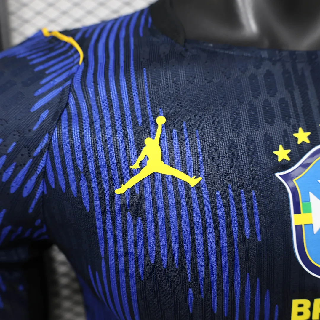 Camiseta Brasil Segunda Equipación 2026 Versión Jugador Manga Larga--3