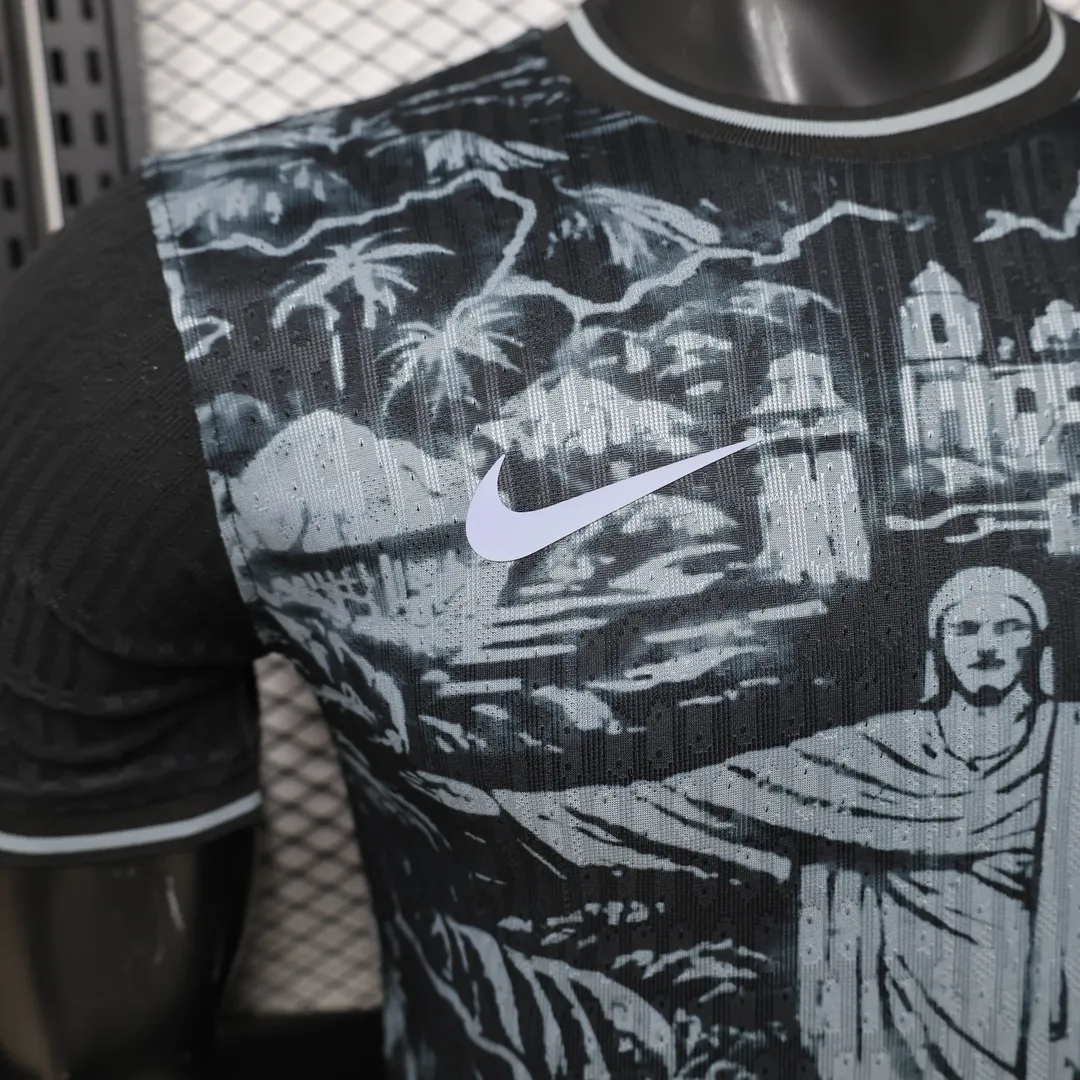 Maillot Brésil 2026 Édition Spéciale Jesus Version Player Noir--3
