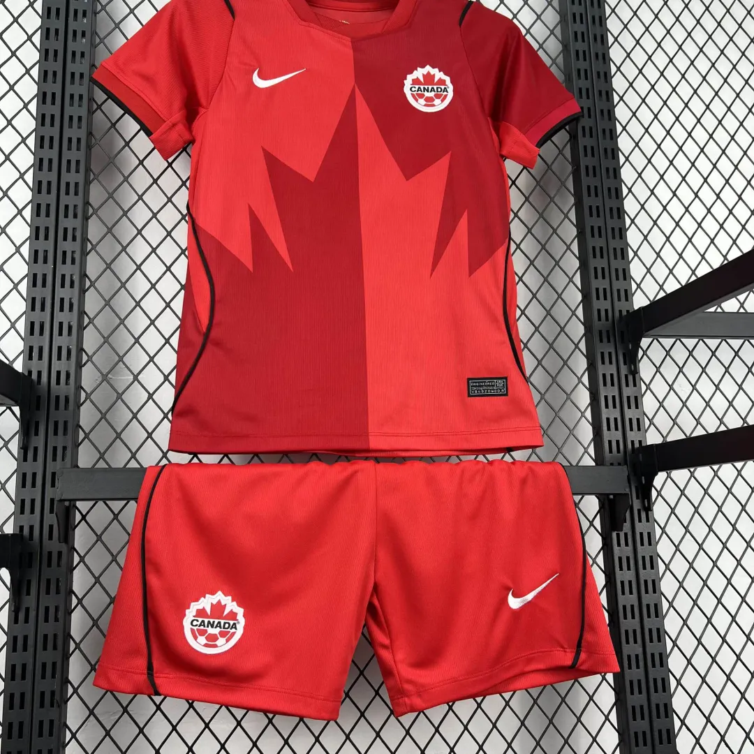 Maillot Kit Enfant Canada Domicile Coupe du Monde FIFA 2026--5