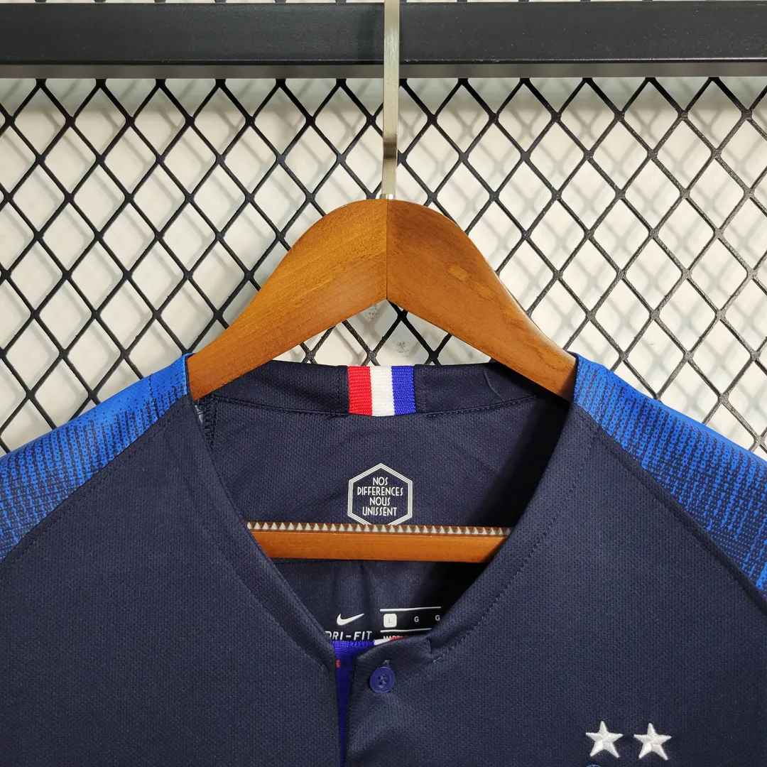 Maillot Retro France Domicile 2018--4