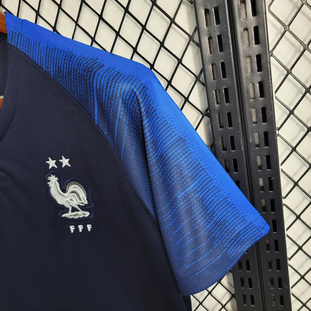 Maillot Retro France Domicile 2018--8