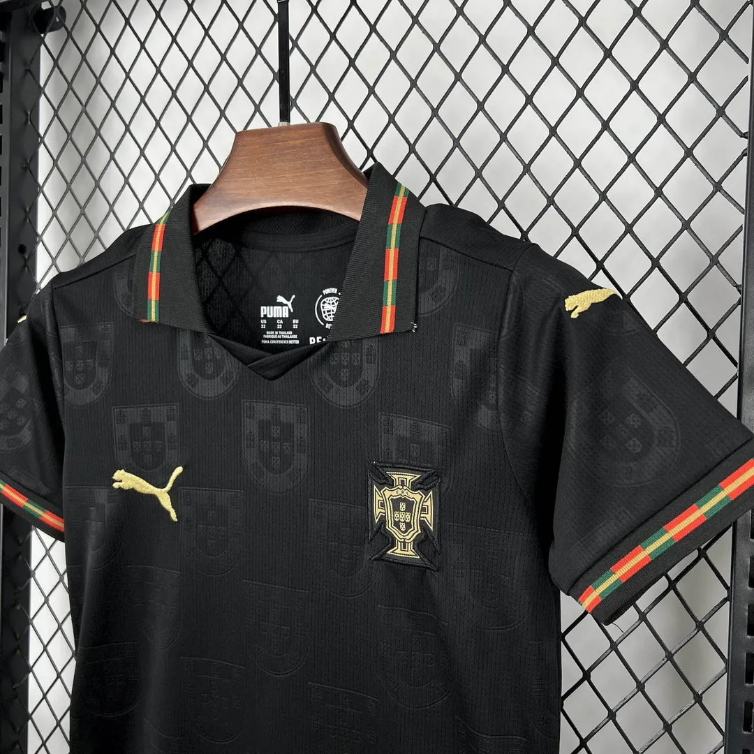 Maillot Kit Enfant Portugal 2026 Édition Spéciale Noir--4