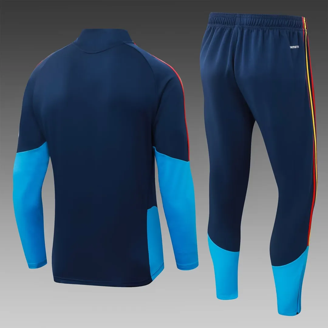 Fato de Treino Espanha com Meio Fecho 2026 Azul-Real--1