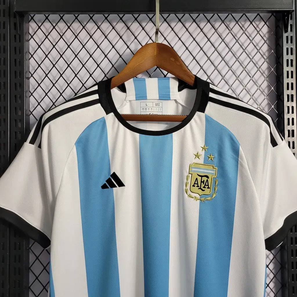 Maglia Argentina Home 2022 Mondiali FIFA--5