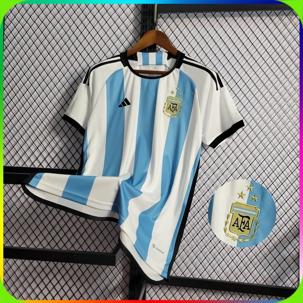 Maglia Argentina Home 2022 Mondiali FIFA--2