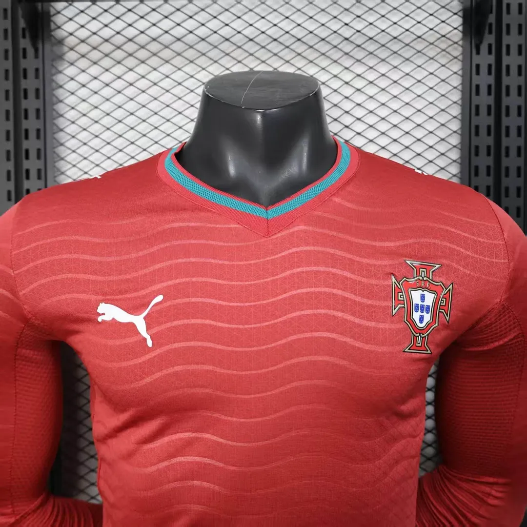 Maillot Portugal Domicile 2026 Version Player Manches Longues--2