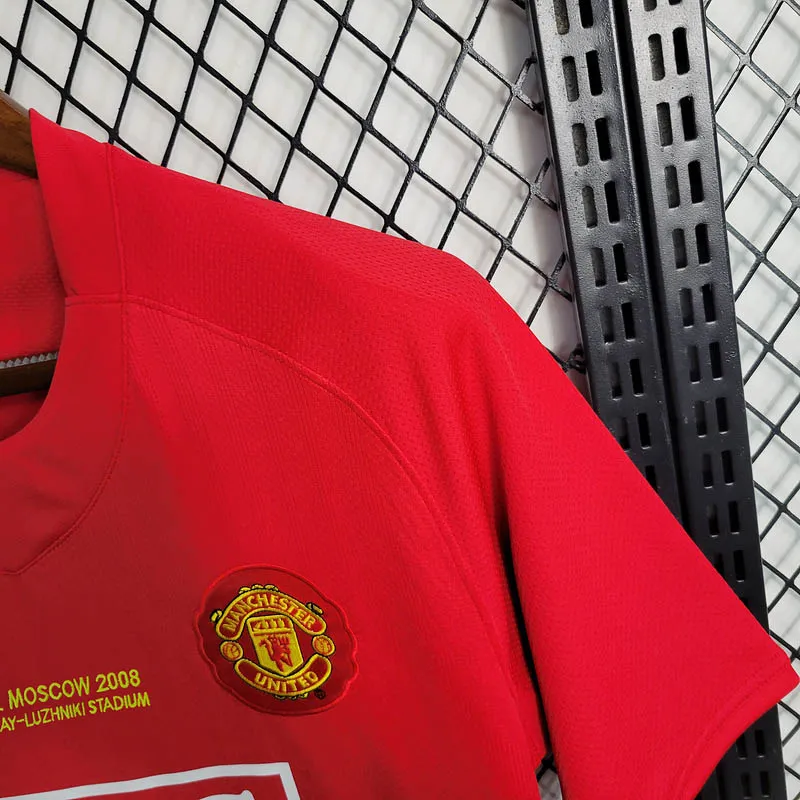 Camiseta Retro Manchester United Primera Equipación Edición Champions League 2007/08--7