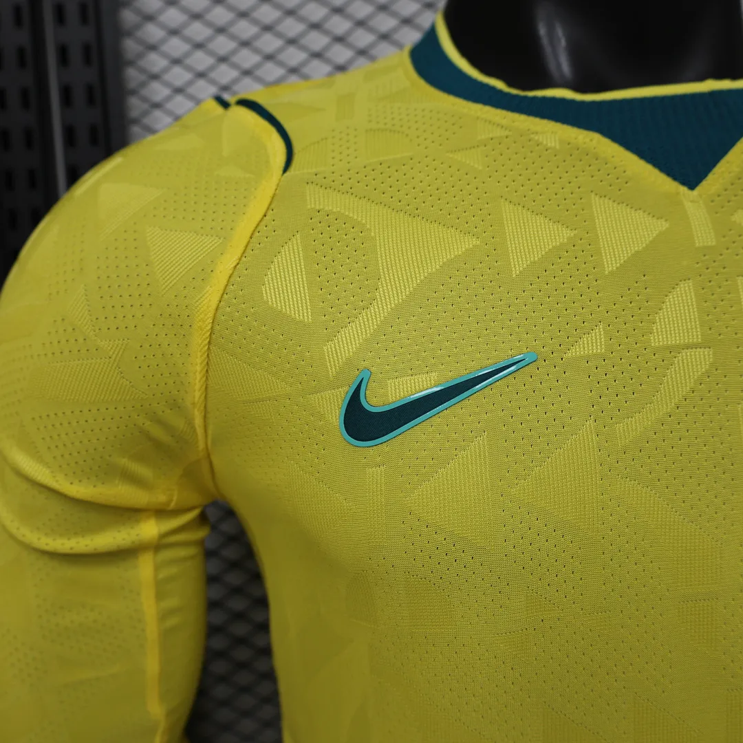 Maillot Brésil Domicile 2026 Version Player Manches Longues--3