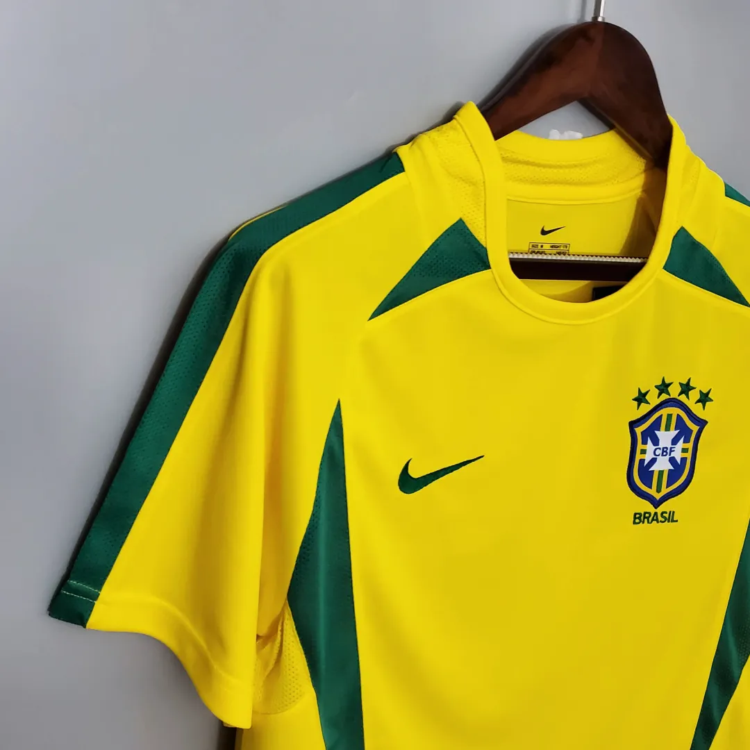 2002 Retro Brazil Jersey Home--5