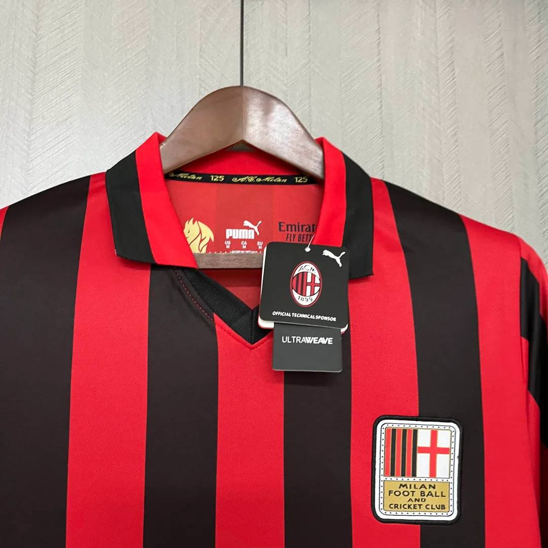 2024/2025 Long Sleeve AC Milan 125th Anniversary Jersey--4