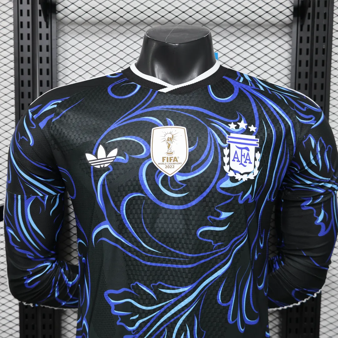 Camiseta Argentina Segunda Equipación 2026 Versión Jugador Manga Larga--2