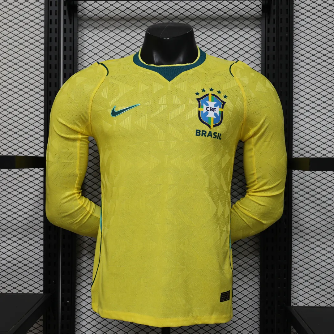 Maillot Brésil Domicile 2026 Version Player Manches Longues