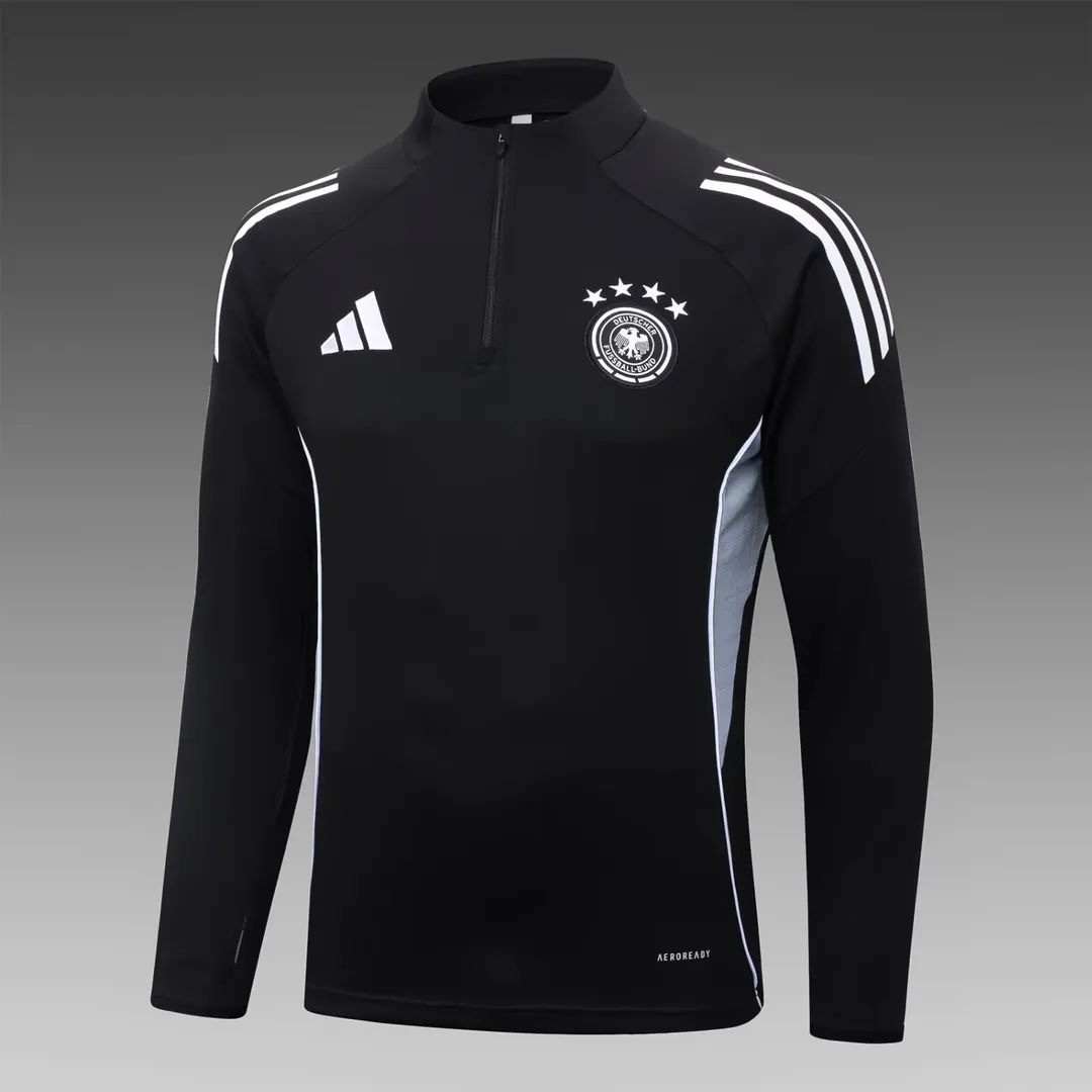 Tuta Allenamento Germania Mezza Zip 2025 Nera--2