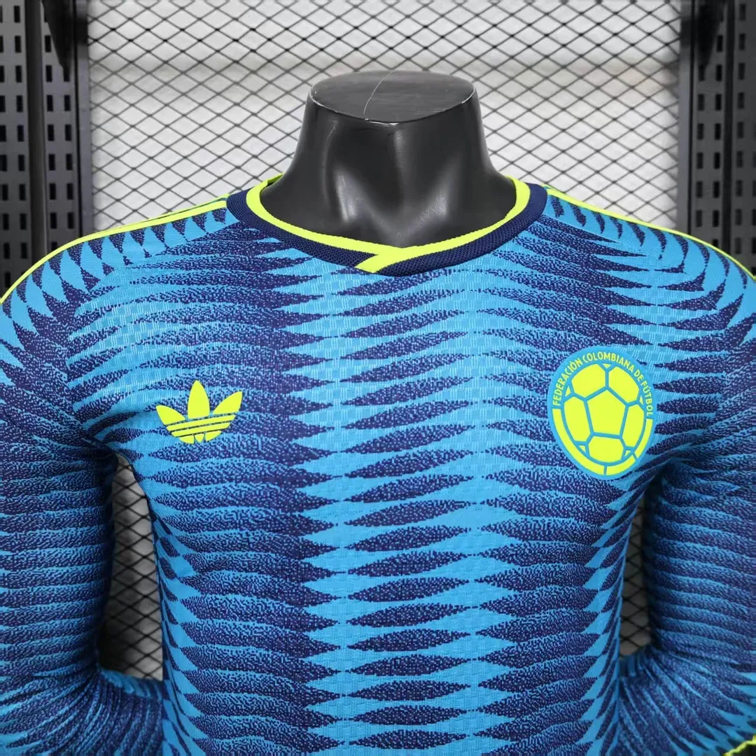 Camiseta Colombia Segunda Equipación 2026 Versión Jugador Manga Larga--2