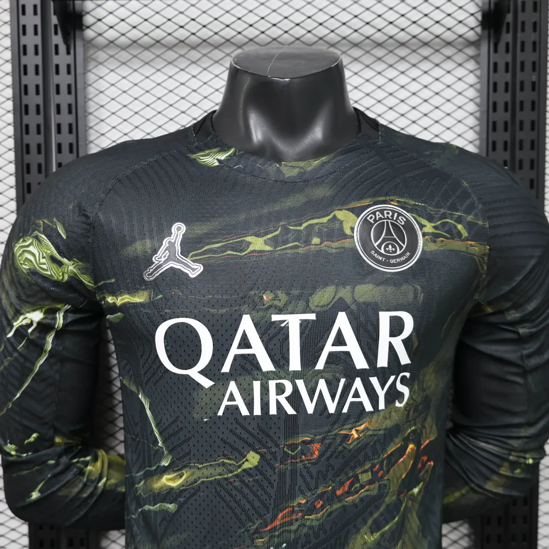 2025/2026 Player Version Long Sleeve Psg Paris Saint-Germain Night Edition Shirt--2
